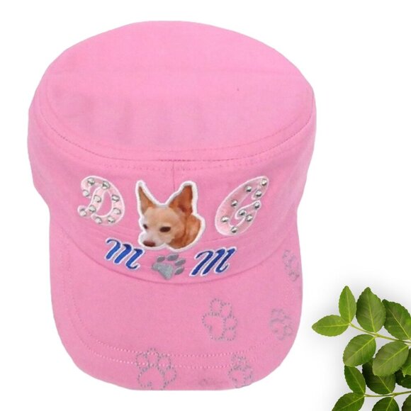 My Fly Closet Accessories - Pink Stylish Dog Mom Cap Hat with Diamonds